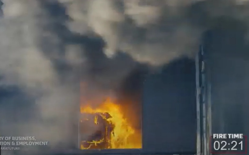 A 2019 Fire and Emergency demonstration for previous Minister of Commerce and Consumer Affairs...