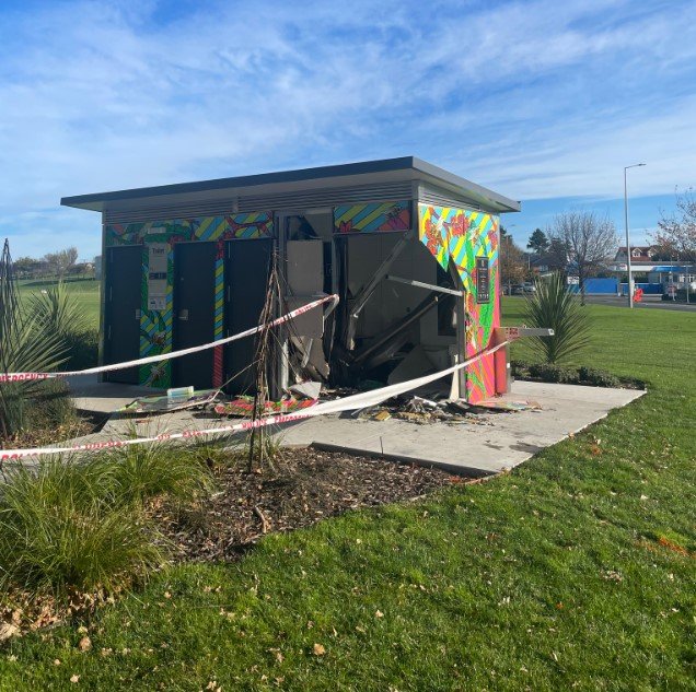 The Awamoa Park toilets were closed last month after the significant damage. PHOTO: SUPPLIED