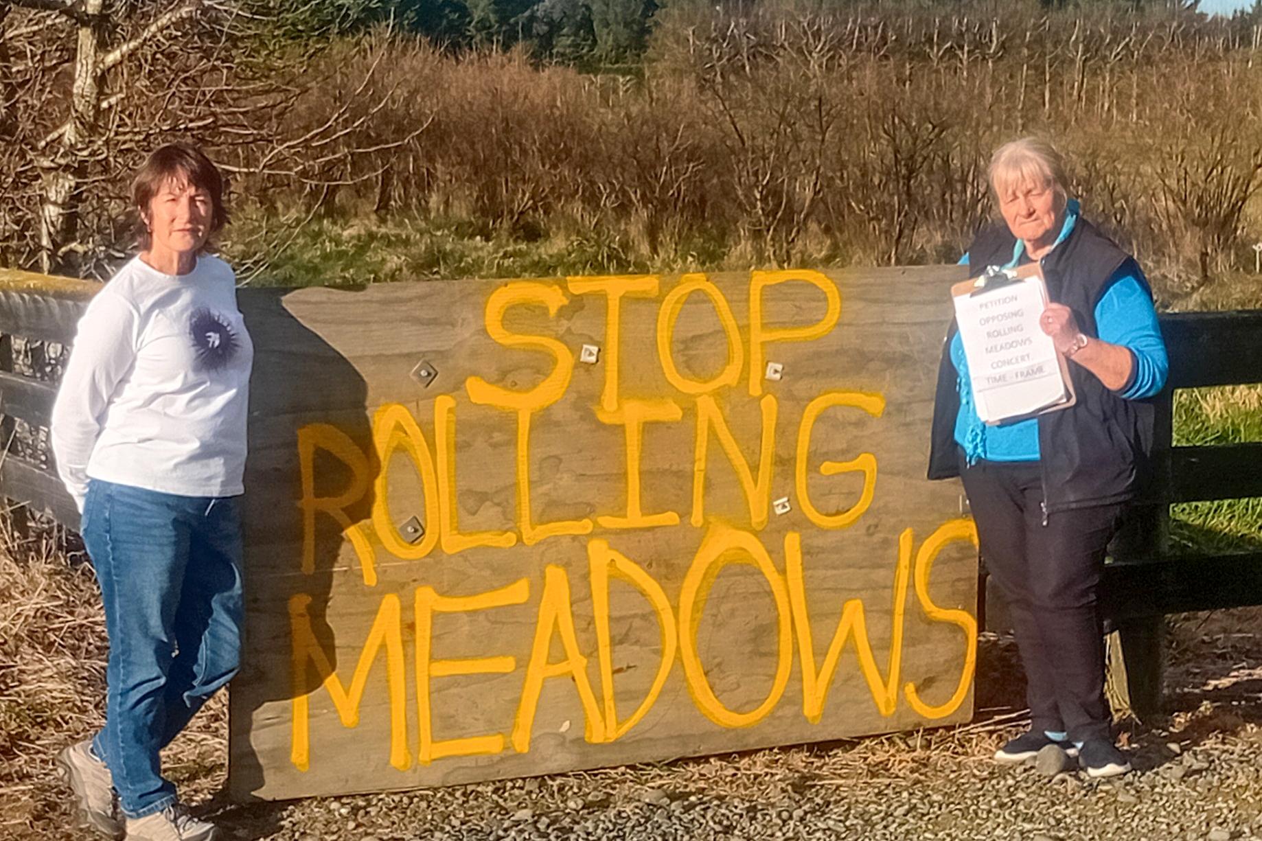Donna Mitchell and Betty Chapman with the petition. Photo: Supplied