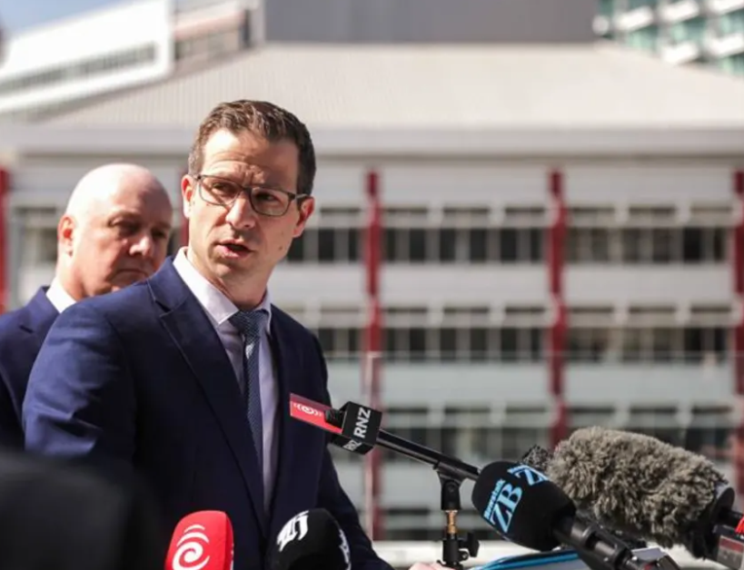  Building and Construction Minister Chris Penk (front) with Prime Minister Christopher Luxon....