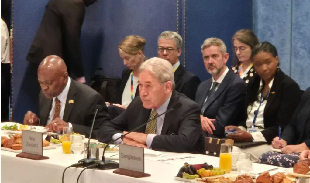 Foreign Affairs Minister Winston Peters in New York attending a leaders' breakfast at the United...