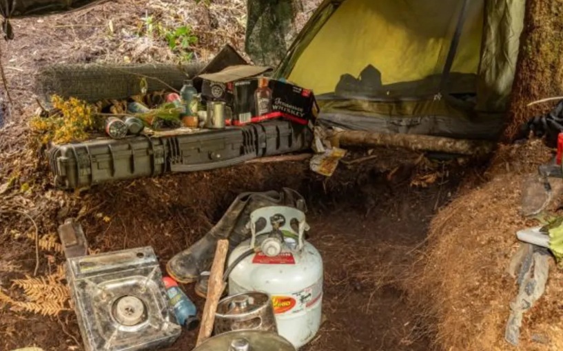 One of the photos released by police showing Tom Phillips' campsite. File photo