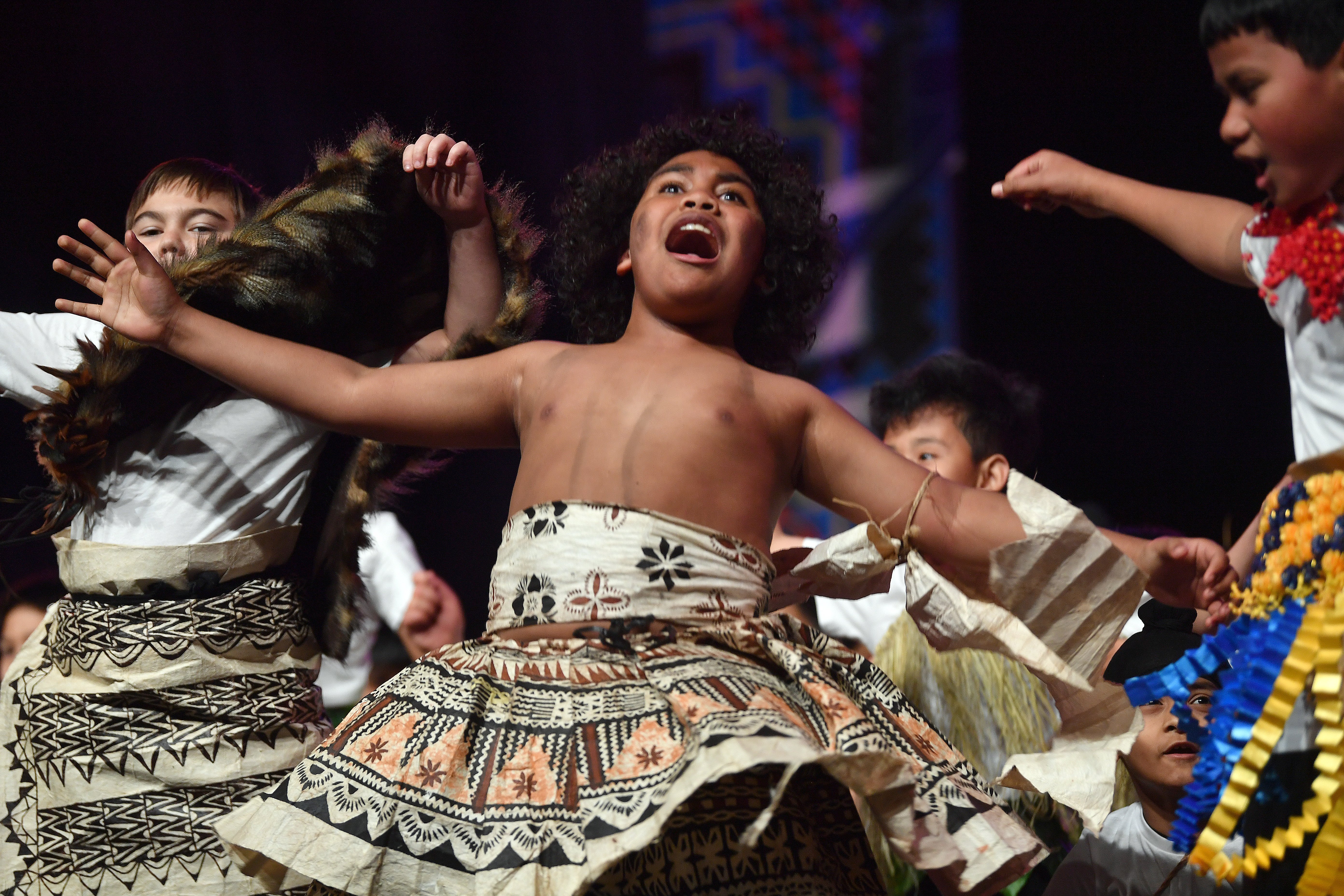Anthony Coriakula, 10, from Fiji, and Bathgate School, at Polyfest. PHOTO: STEPHEN JAQUIERY