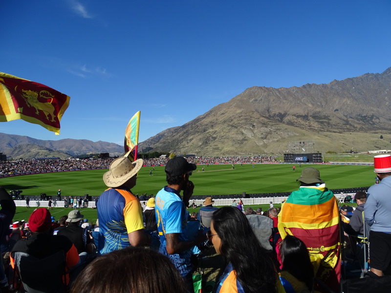 Sri Lankan fans watch on at the Black Caps game against Sri Lanka in Queenstown in 2023. Photo:...