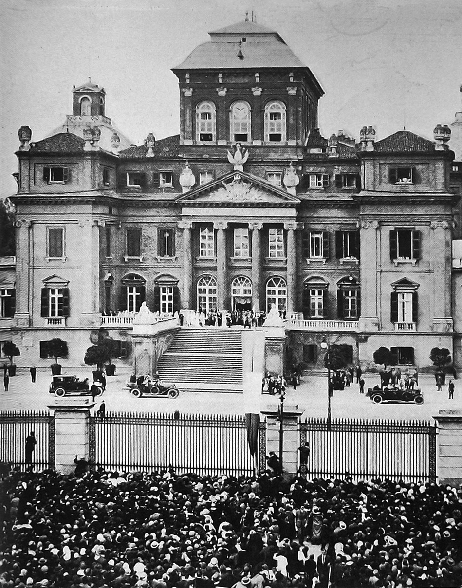Princess Mafalda of Italy marries Prince Philip of Hesse at the Royal Castle of Racconigi, Turin....