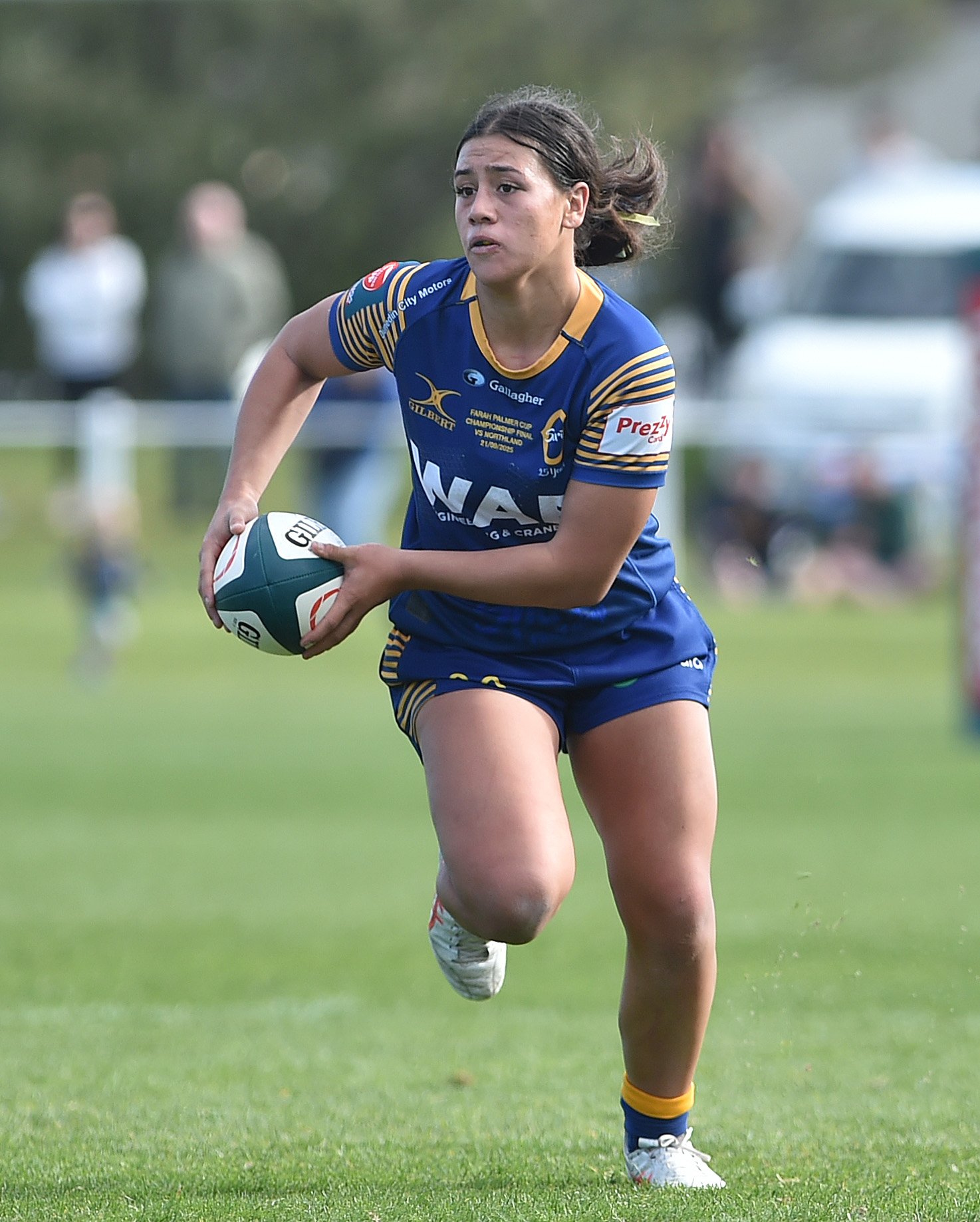 Charlotte Va'afusuaga scored the fifth try for the Otago Spirit against the Northland Kauri in...
