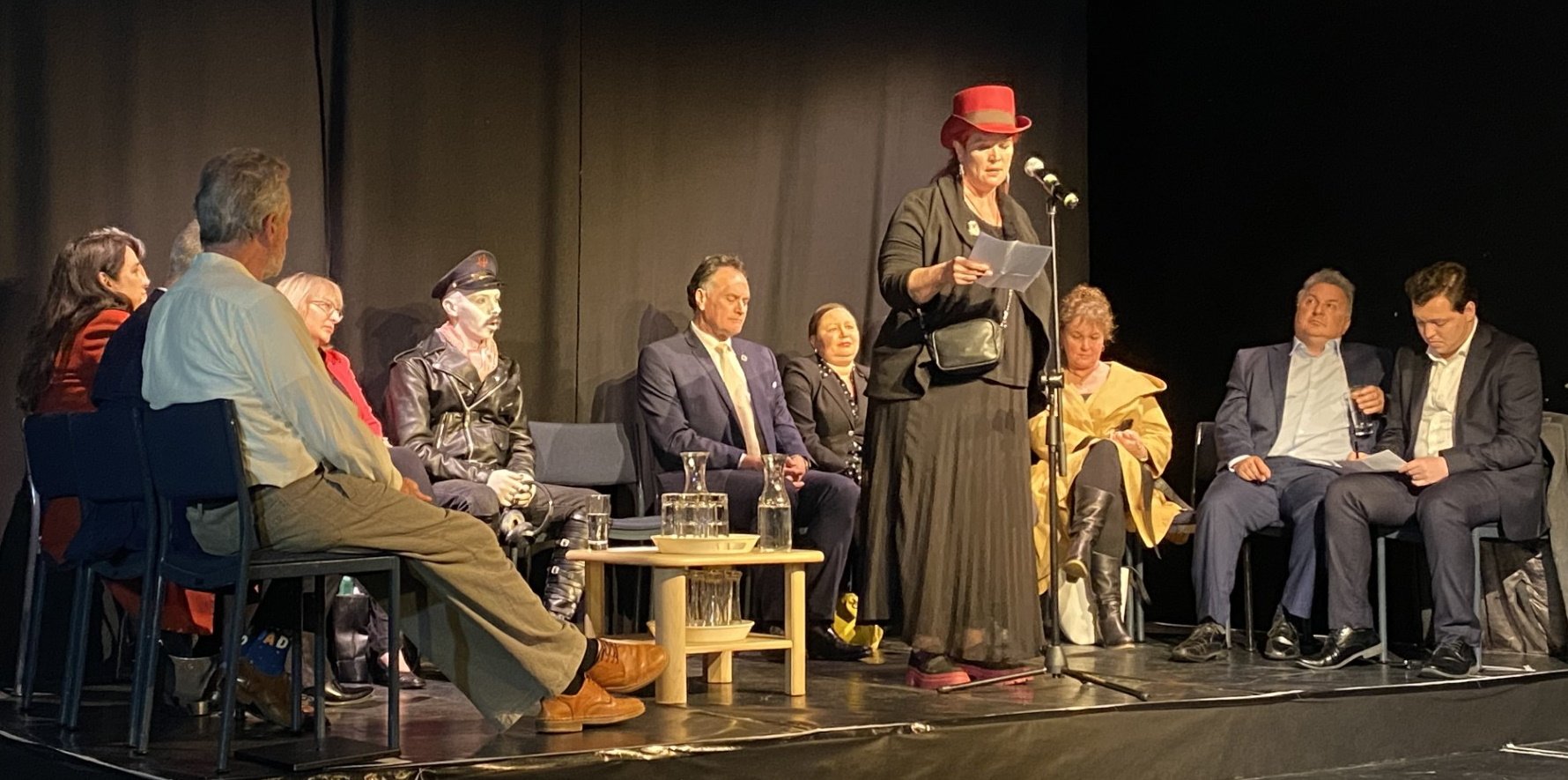Dunedin City Councillor and candidate for Mayor and council Mandy Mayhem speaks during Tuesday...