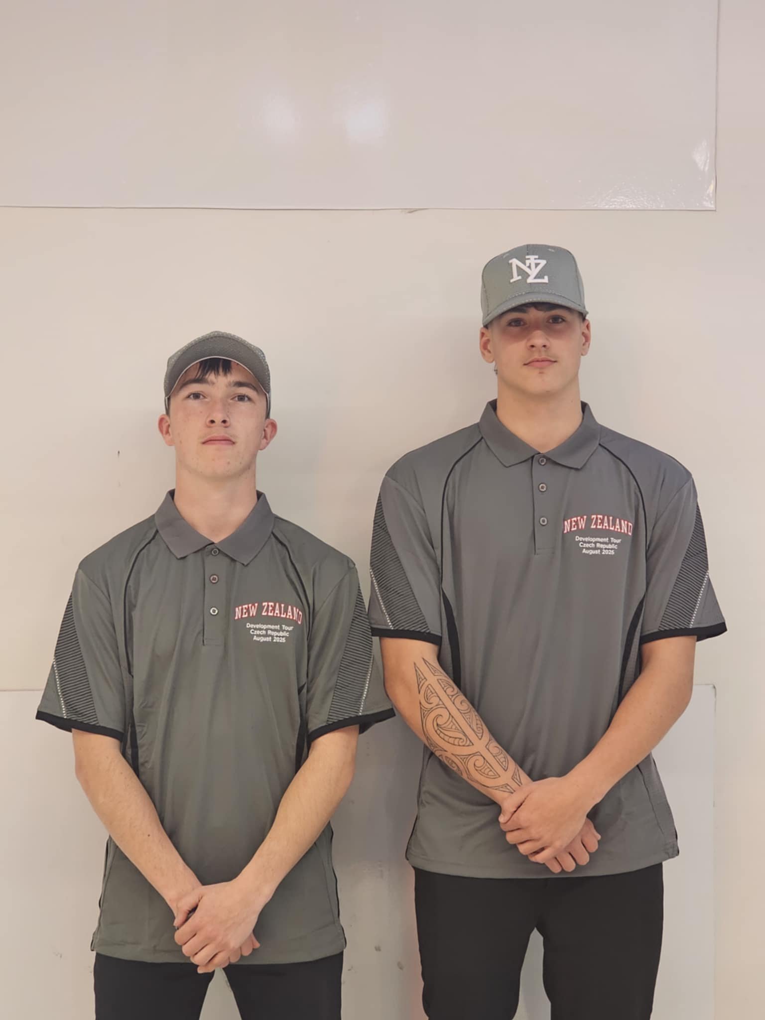 Carmichael Gamblin (left) and Cooper White represented New Zealand on the U17 Boys Youth Team at...