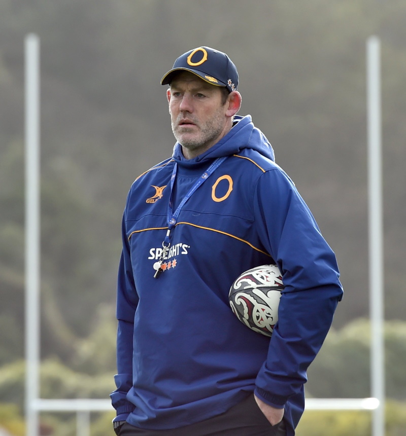 Tom Donnelly in action as Otago coach in 2021. Photo: Peter McIntosh