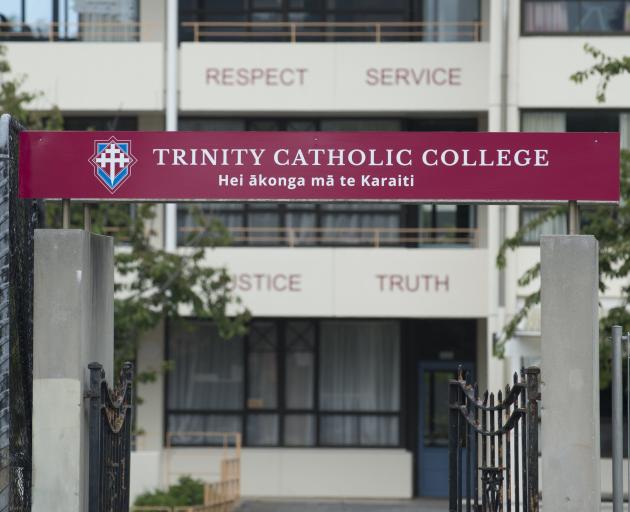 The Tennyson St entrance to Trinity Catholic College. PHOTO: ODT FILES