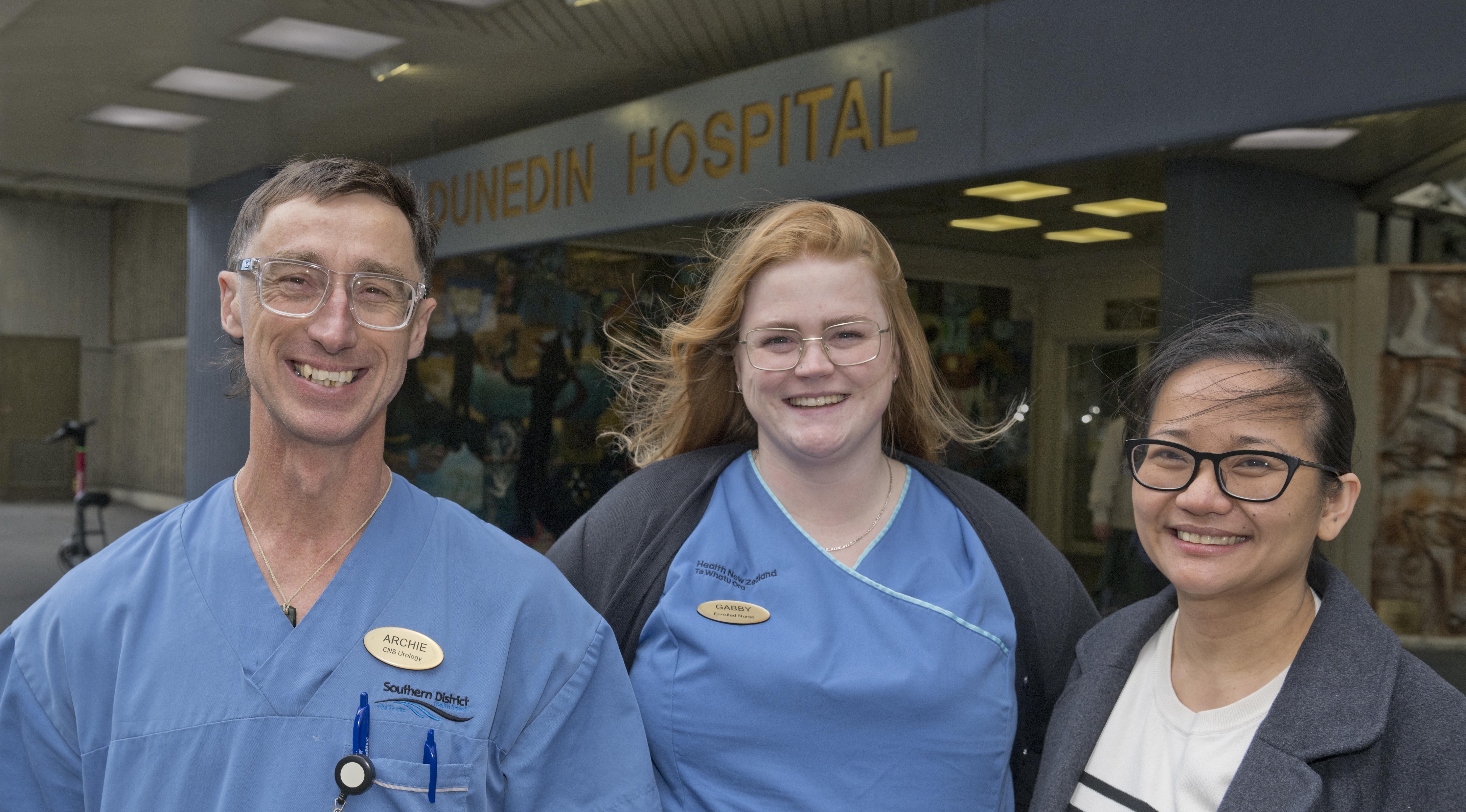 Archie Auchinvole, Gabby Hawkins (centre) and Jen Gapuz are part of a nurse-led team specialising...