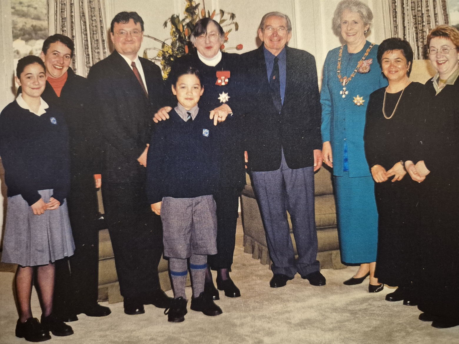 Dame Pat Harrison and family with then Governor-General Dame Silvia Cartwright after Dame Pat’s...