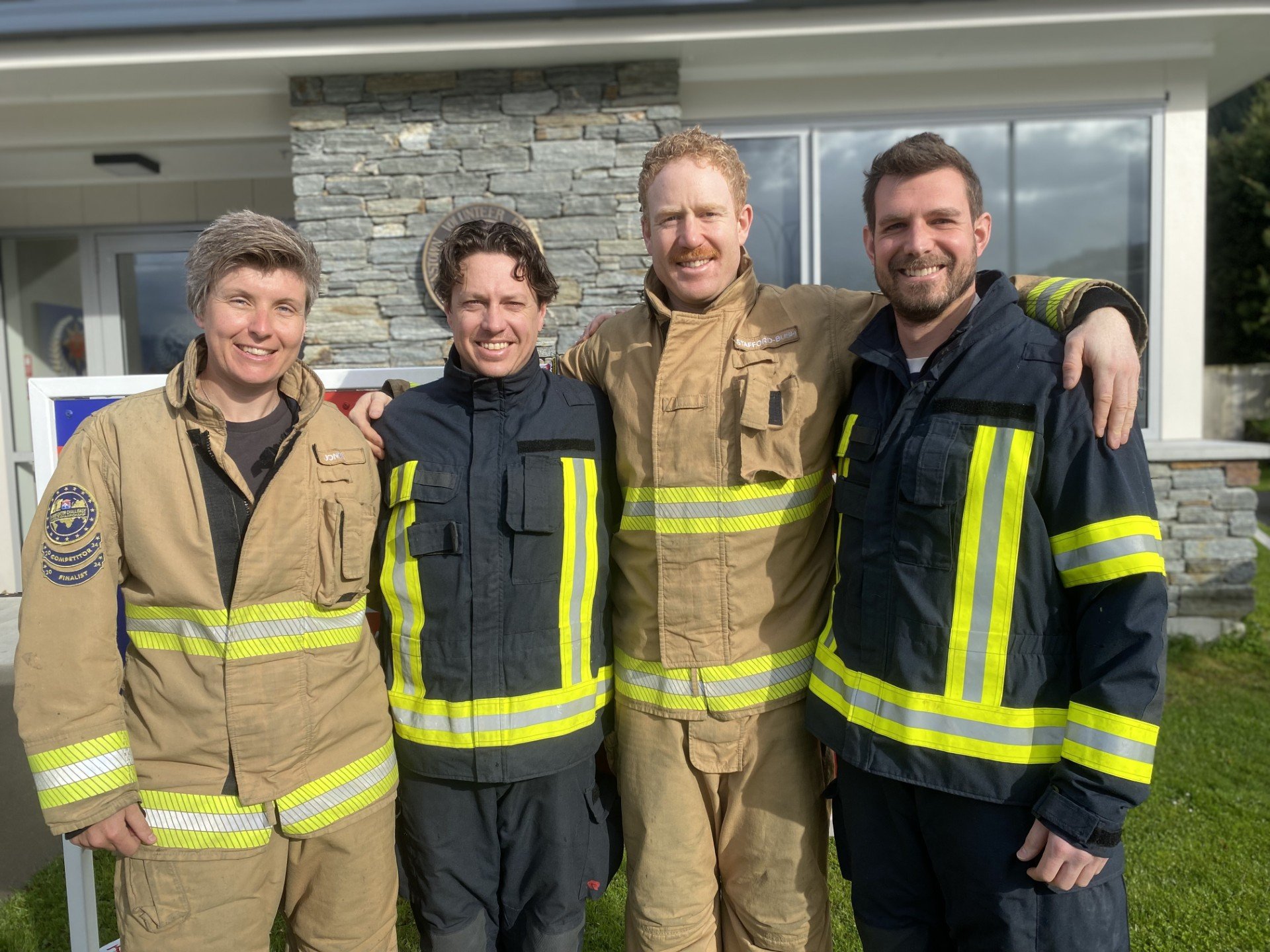 Set to compete in the World Firefighter Challenge in Dallas, Texas, next week are, from left,...