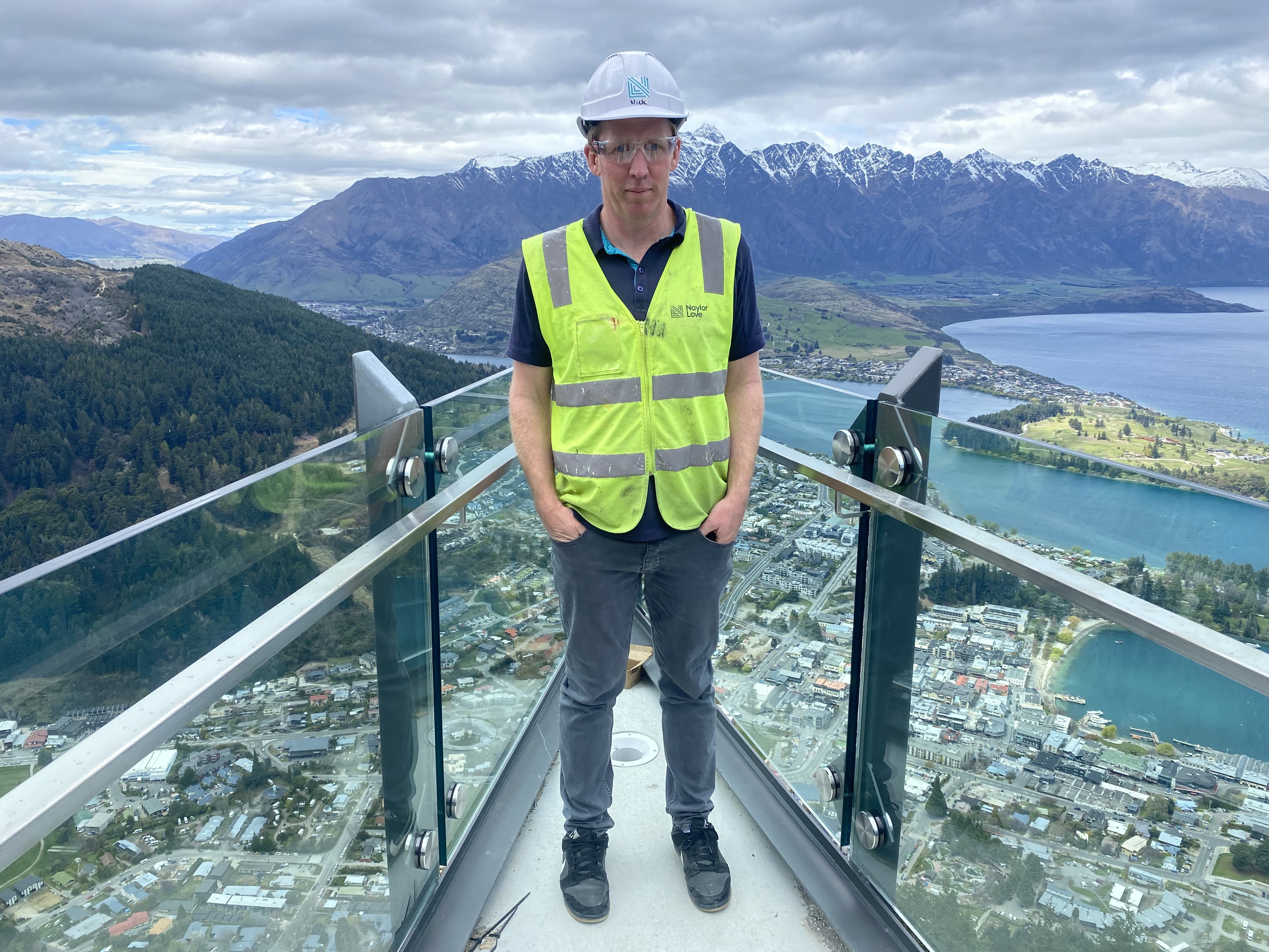 Project director Nick Cournane on a special sightseeing spot. PHOTO: PHILIP CHANDLER