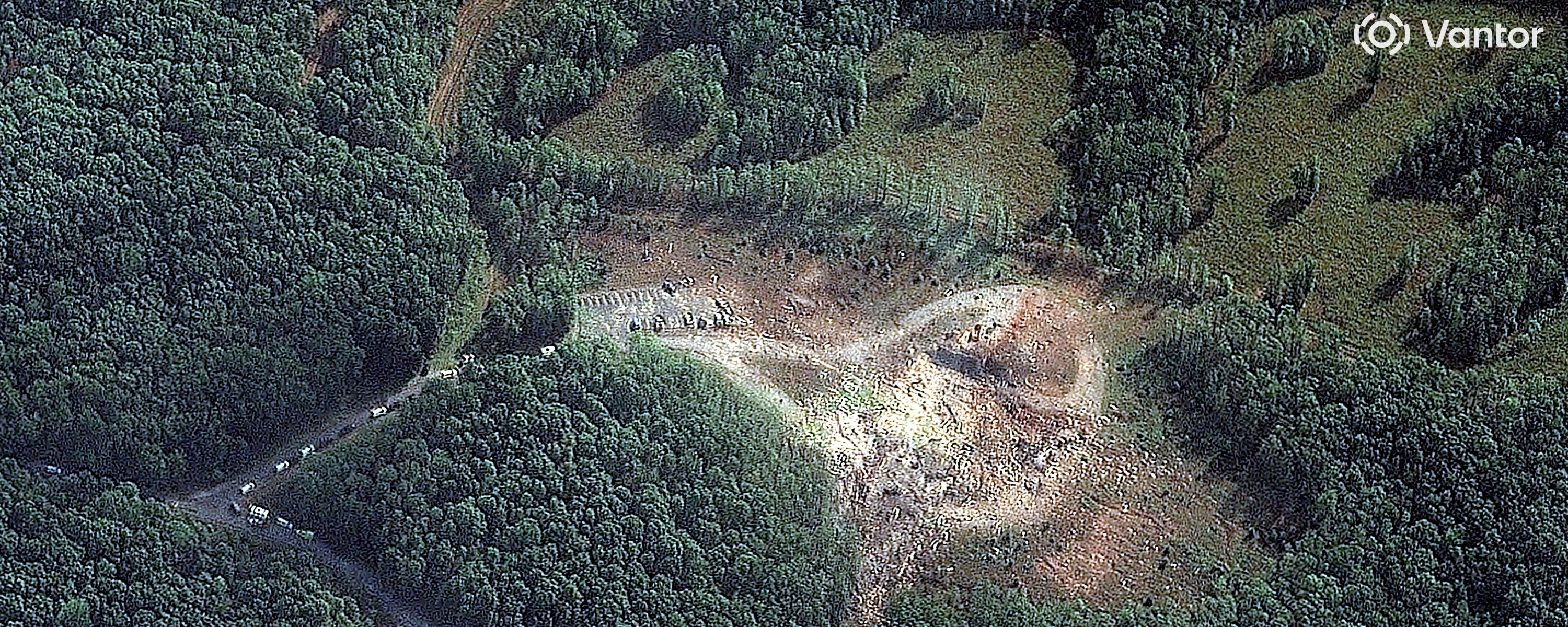 This satellite image shows the blast site in Humphreys County, Tennessee. Satellite image: ©2025...