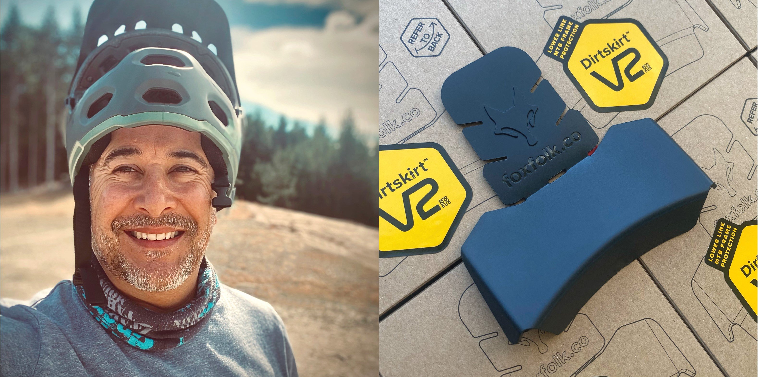 Foxfolk founder Mikkel Johannessen and one of his DirtSkirts. PHOTO: SUPPLIED