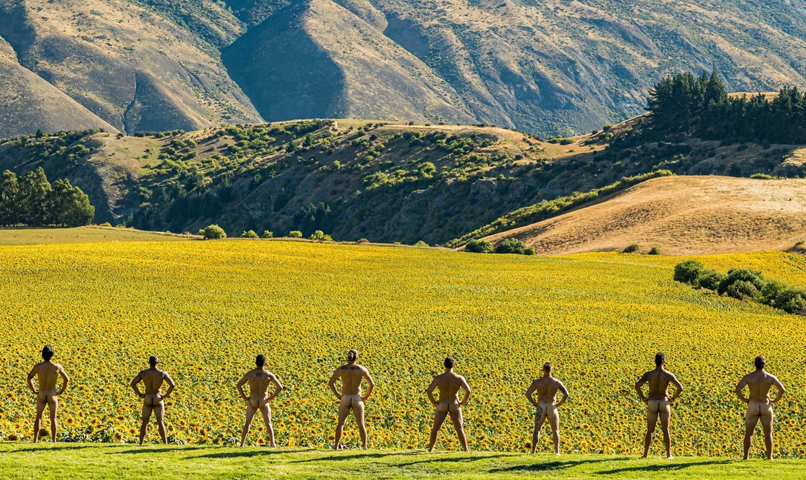 Queenstown men have stripped bare for a charity fundraising calendar, shot at Royalburn Station's...