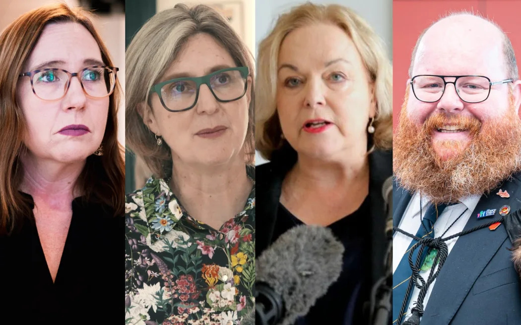 PSA national secretary Fleur Fitzsimons ASMS executive director Sarah Dalton, Minister for the...