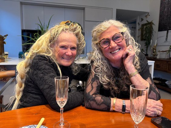 Erina McLean, right, with half-sister Madeleine Holland. PHOTO: SUPPLIED