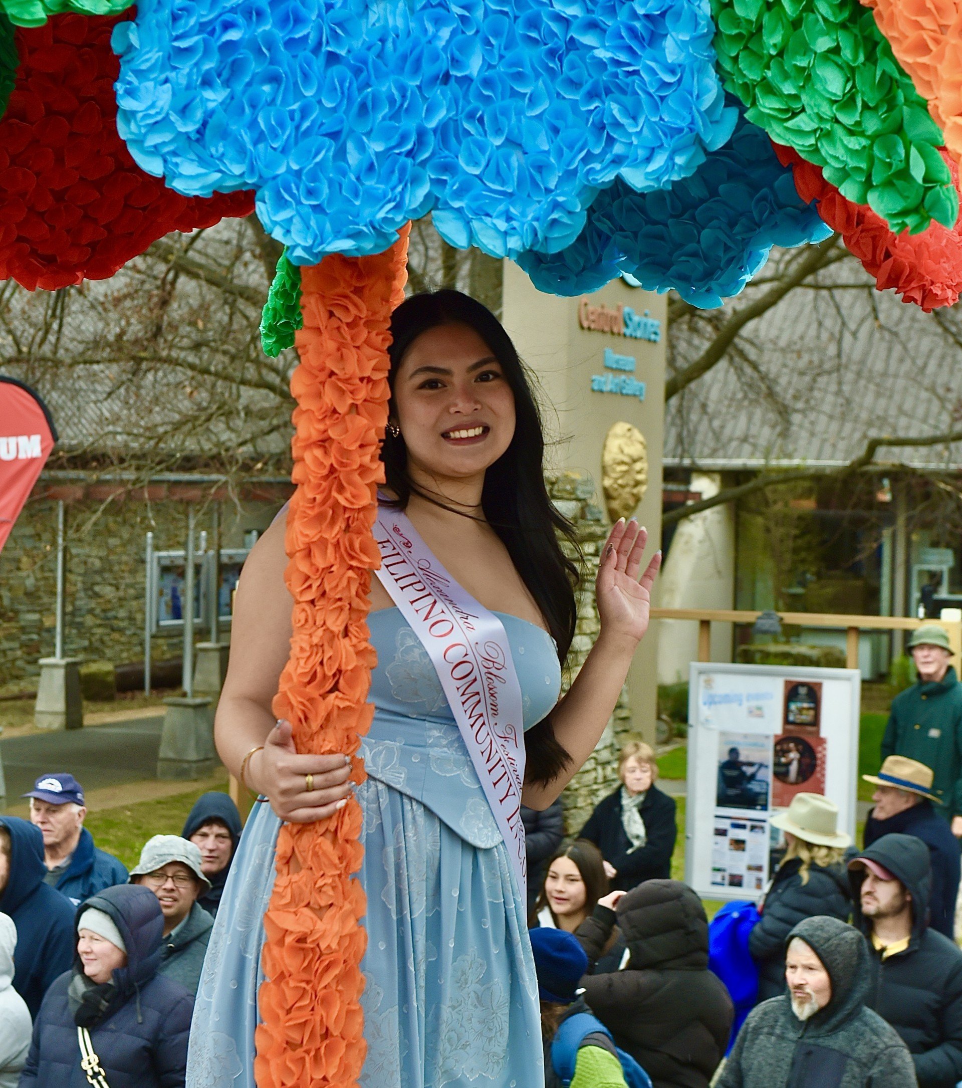 Central Otago Filipino Community princess and soon to be Blossom Festival Queen Andrea Javier...