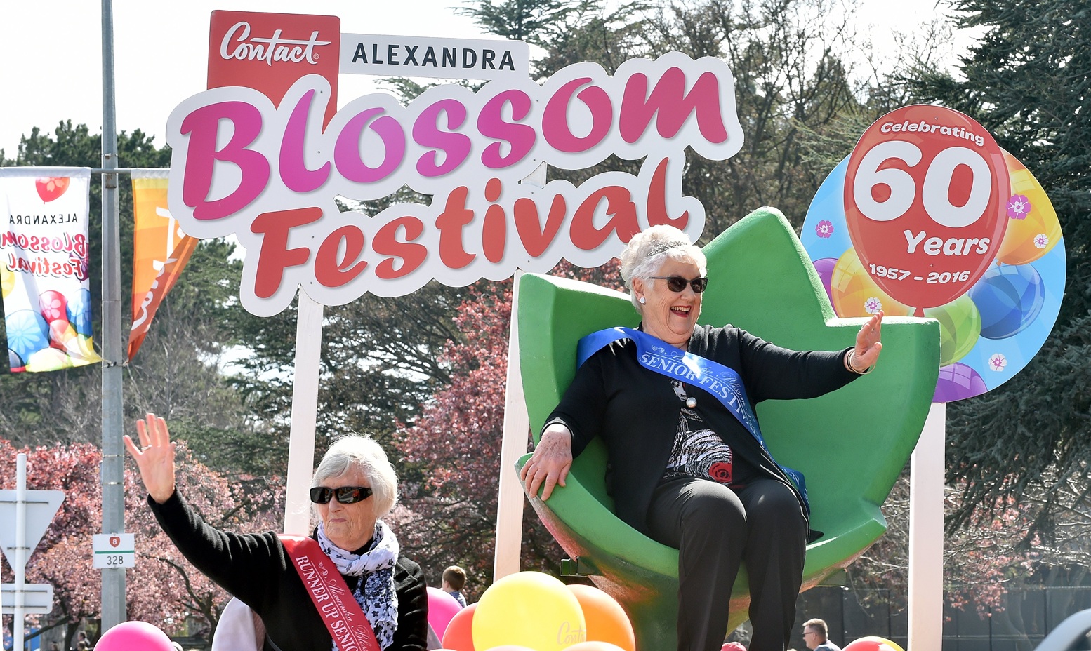 Senior Blossom Queen Liz Duggan (right) and runner-up Maureen Davies in the 2016 Alexandra...