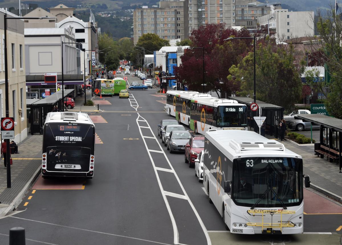 The incident took place at the Dunedin bus hub. File photo