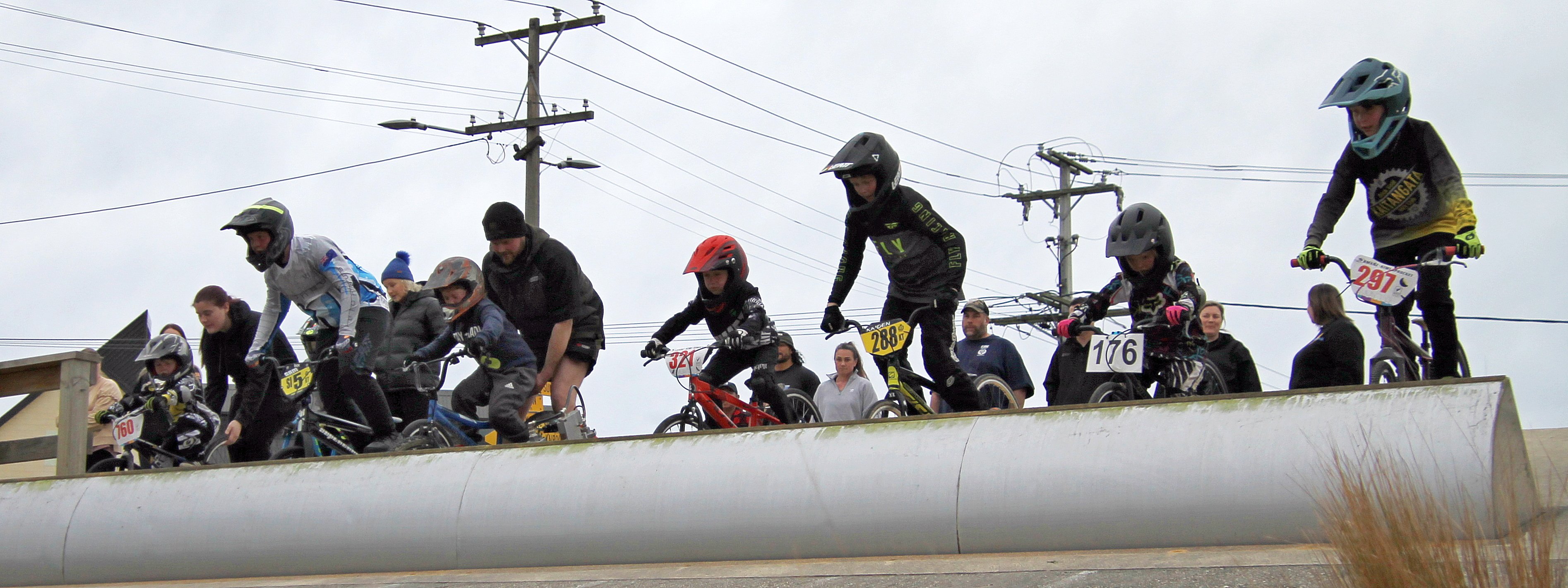 Anticipation builds as riders wait to start their race at Kaitangata Black Gold BMX Club’s season...