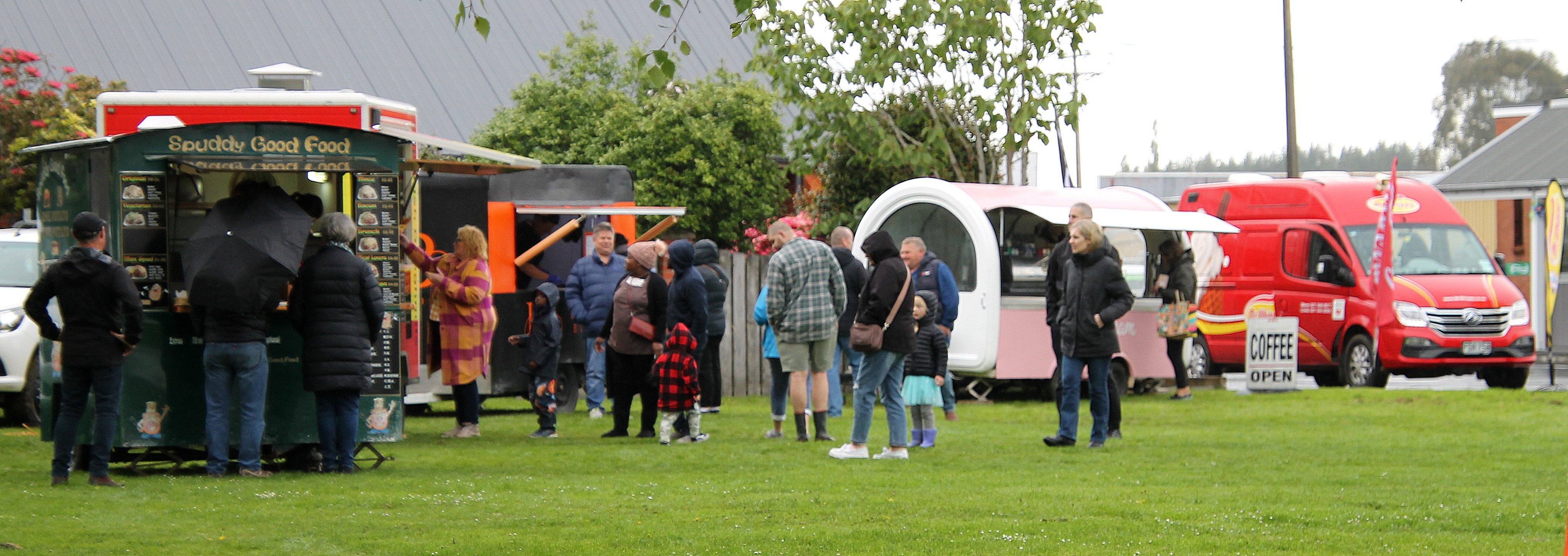 Baked potatoes, Spanish doughnuts, bacon butties, coffee and ice cream vendors plan to return...