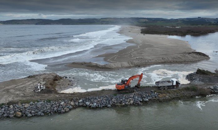 Puerua River flood protection strengthening, south of Balclutha, under way last year. The...