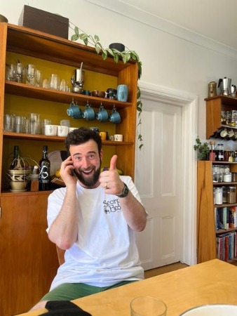 Nathaniel Herz Jardine calling family after learning he was the new city councillor for the...