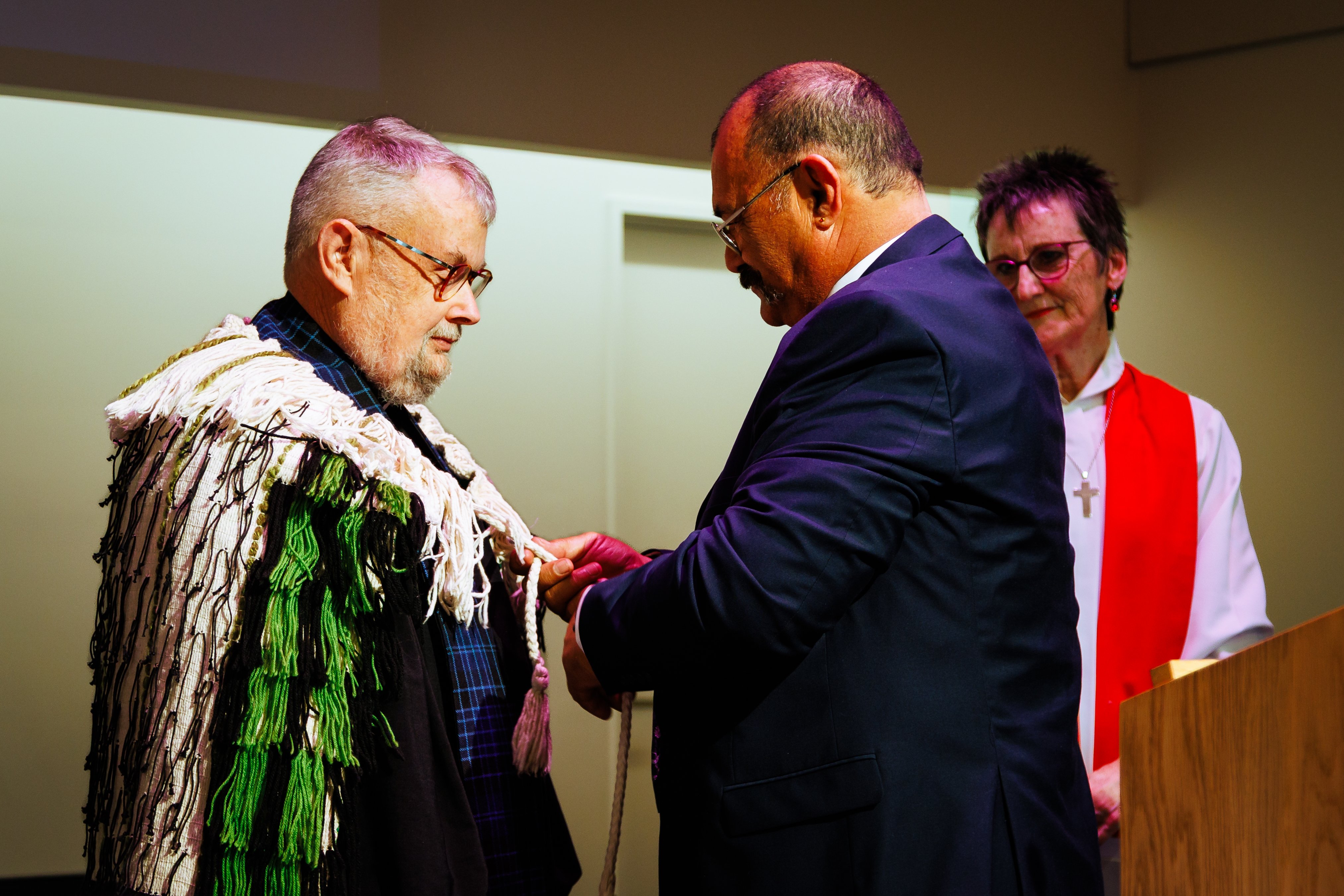 Newly installed Presbyterian Church of Aotearoa moderator Peter Dunn of Invercargill has Te...