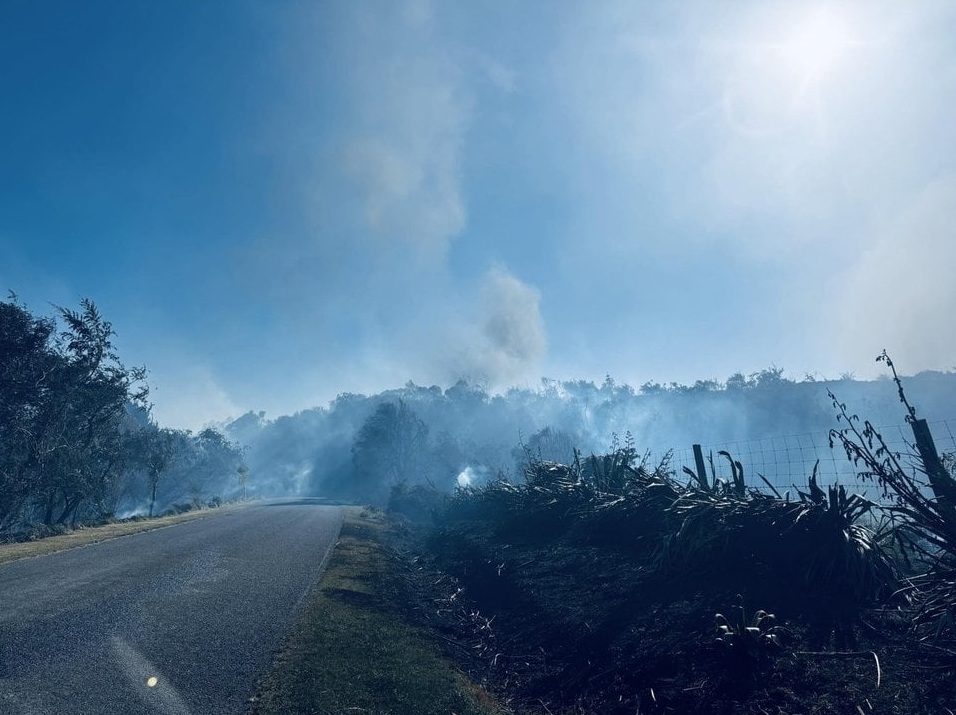 The scene in Kaikōura on Wednesday morning. Photo: Kaikōura Volunteer Fire Brigade