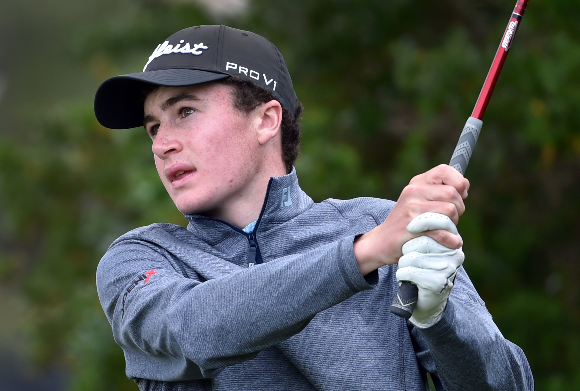 Connor Howes plays a shot during the Otago matchplay final at Balmacewen yesterday. Photo: Peter...