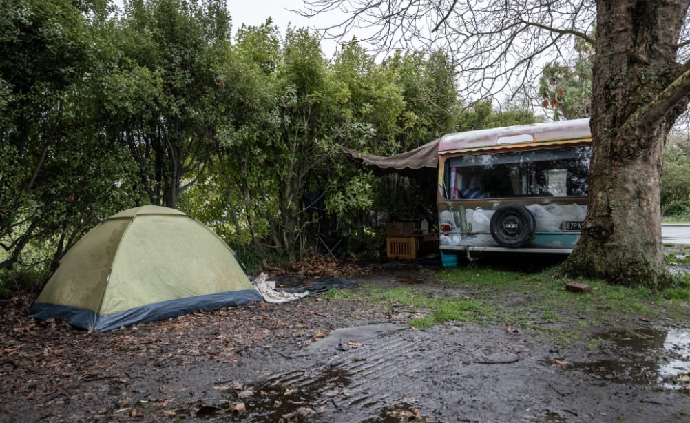 About 10 people had been living on church grounds but had to leave by today. Photo: RNZ 
