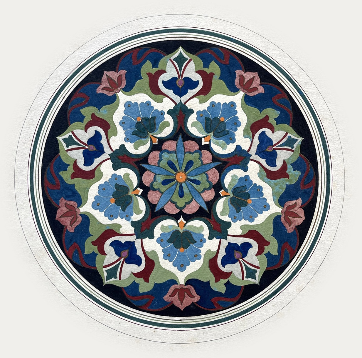 Circular colour plan drawing by Jakob Bosshard. Photo: supplied