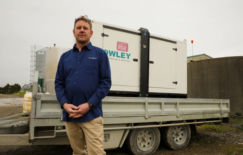 Jared Cowley and his team have worked long hours to provide farmers with generators to be able to...