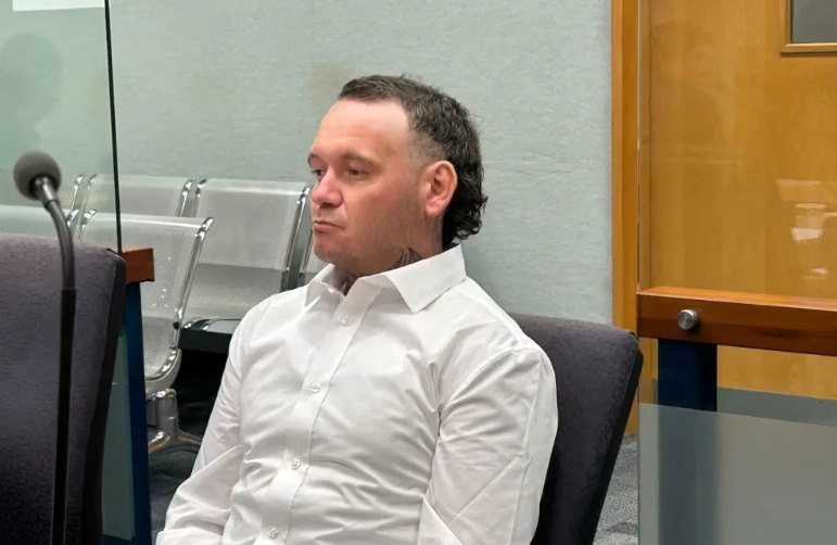 Concrete contractor and fraud accused Jason Mark Lambert pictured in the Hamilton District Court...