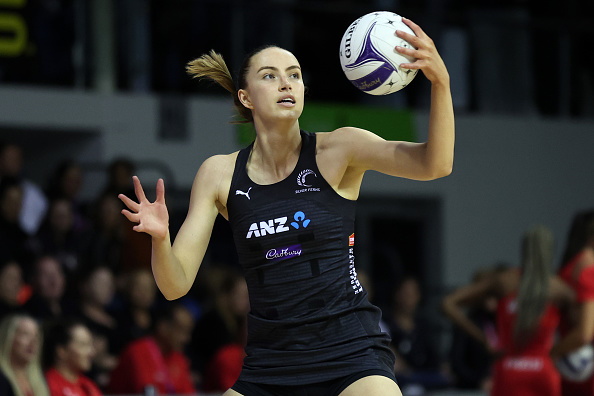 Silver Ferns defender Kelly Jackson in action against England last year. Photo: Getty Images