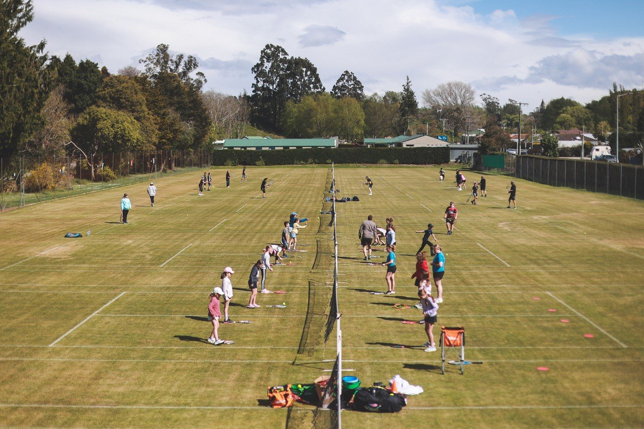 Tennis at Chelmer St grass courts. PHOTO: ODT FILES