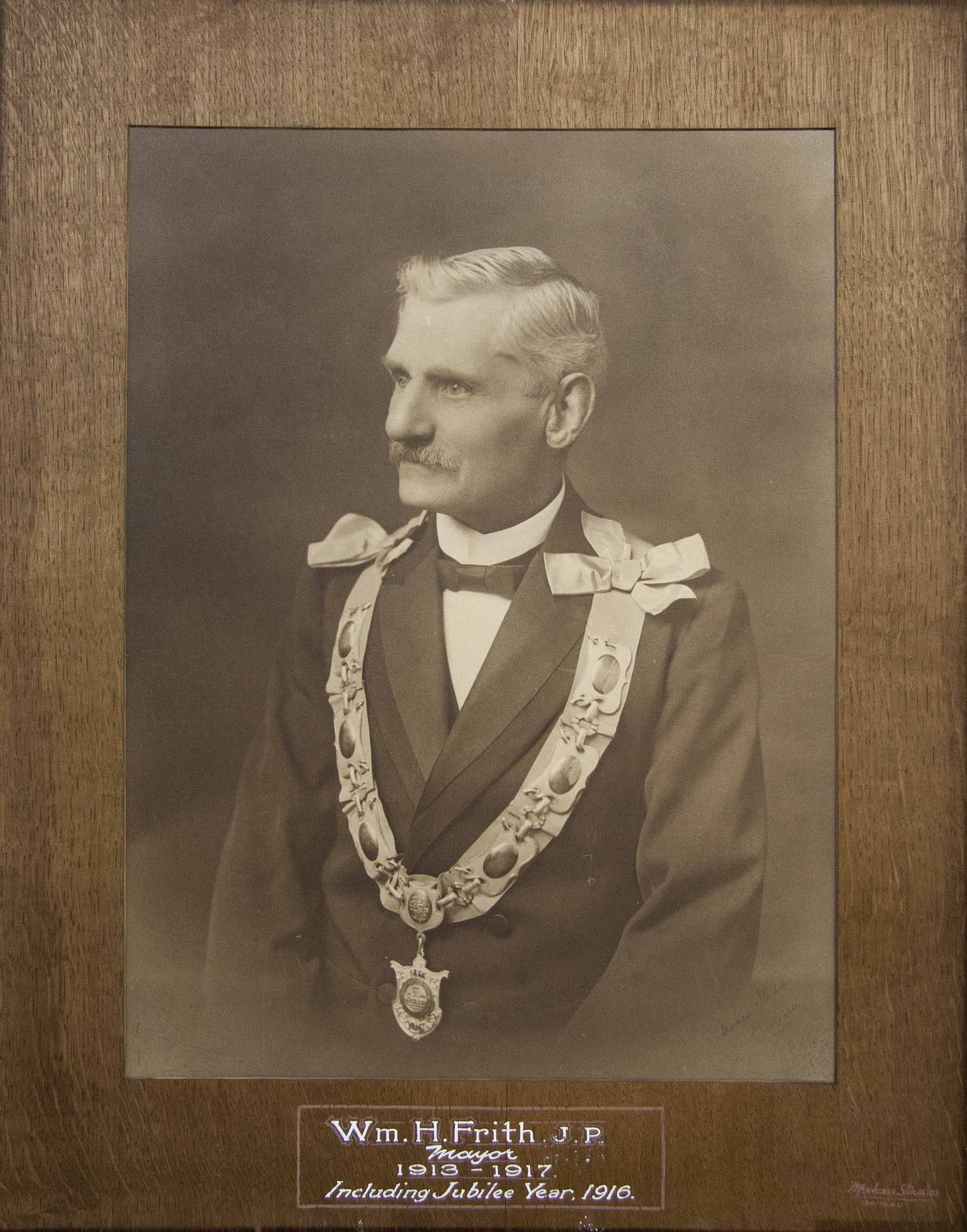 Portrait of William Henry Frith, the first president of the North Otago Justices of the Peace,...