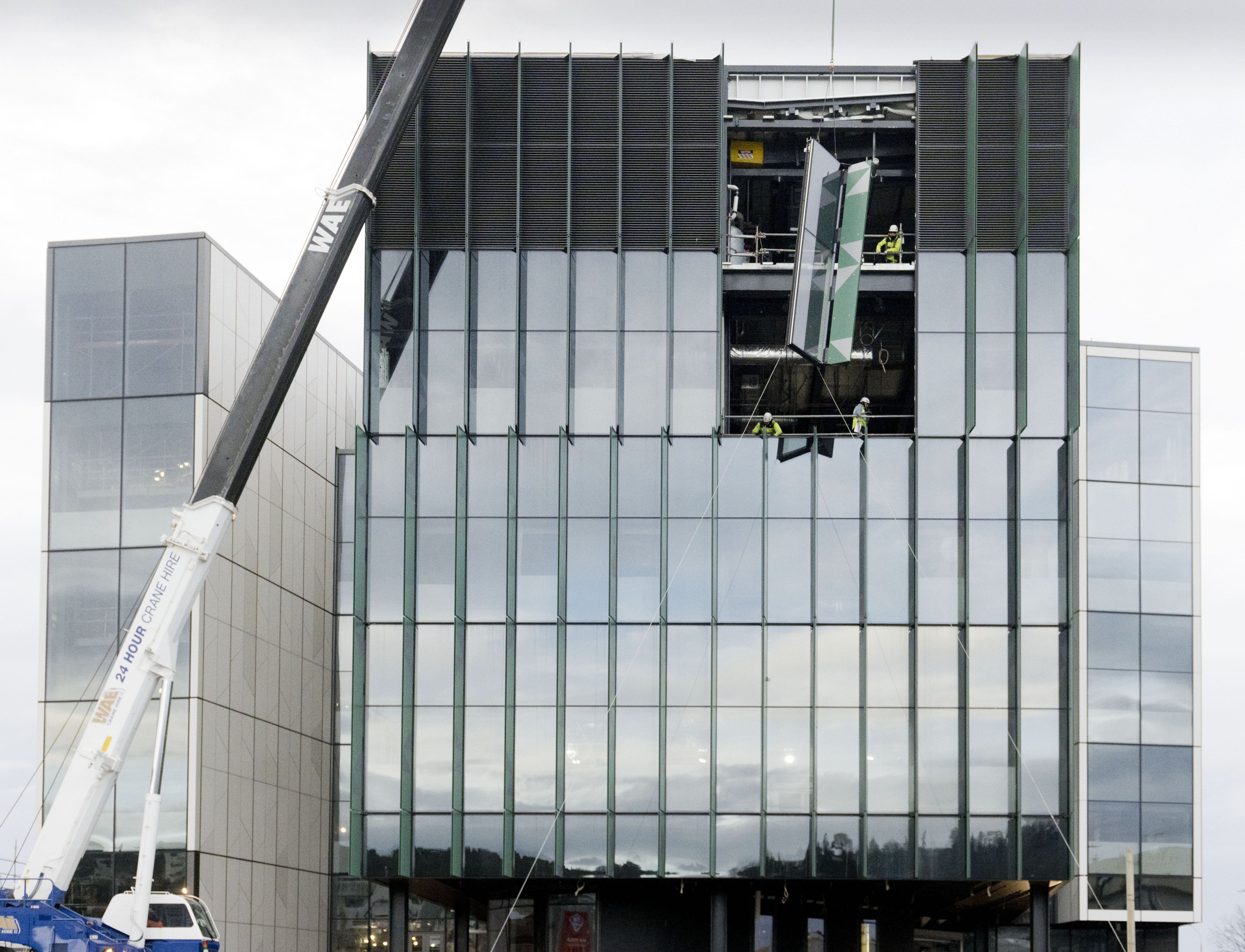 Construction on the Dunedin Hospital inpatients building. PHOTO: ODT FILES