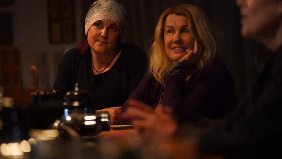Melanie Lynskey (left) plays Anna Osborne and Robyn Malcolm plays Sonya Rockhouse in the film....
