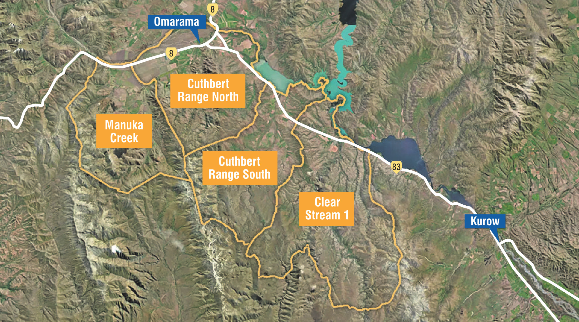 Ospri’s possum control programme, based around Clear Stream, Manuka Creek and the Cuthbert Range....