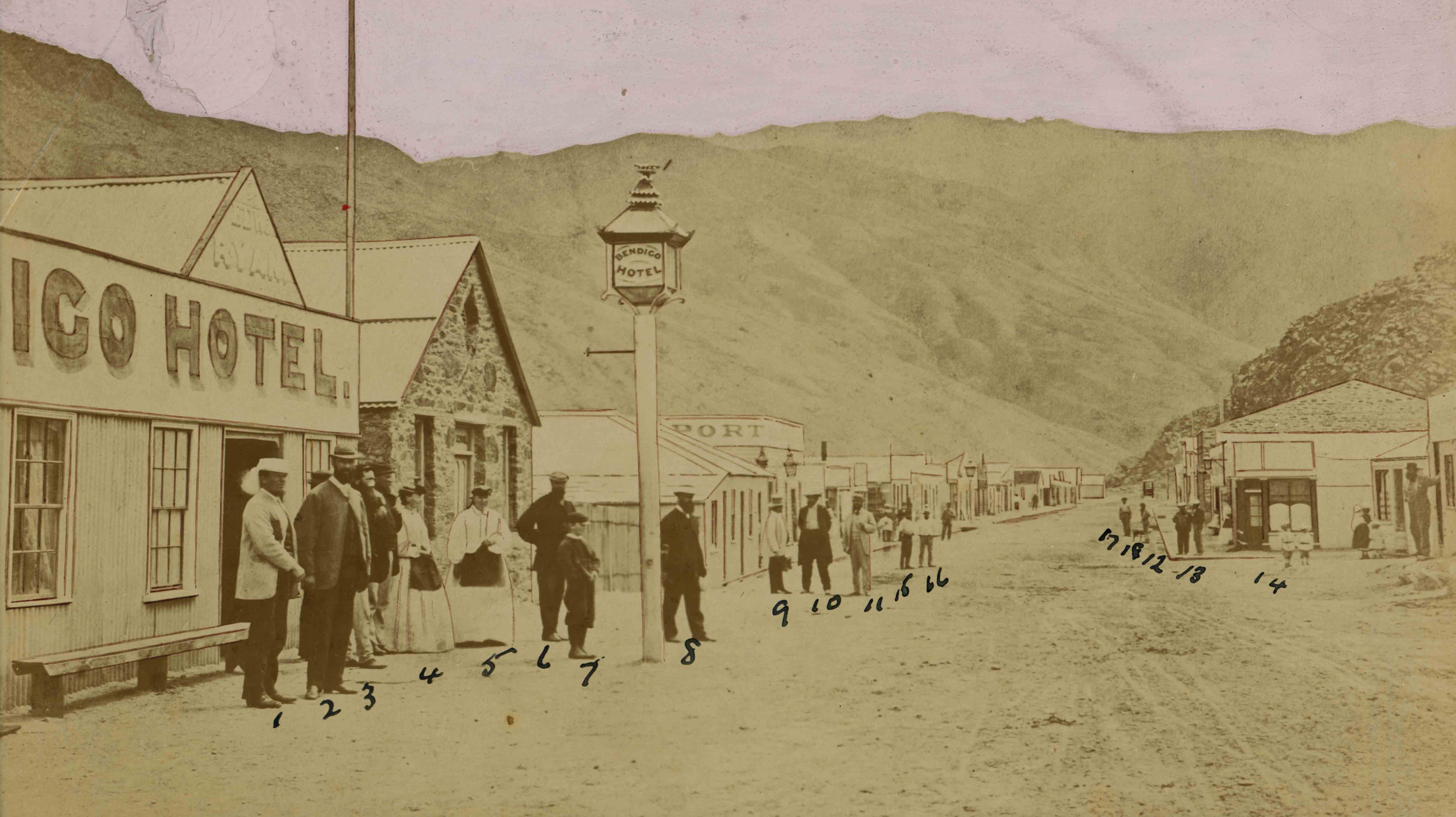 Main street Clyde one day in 1868. PHOTO: TOITU OTAGO SETTLERS MUSEUM.