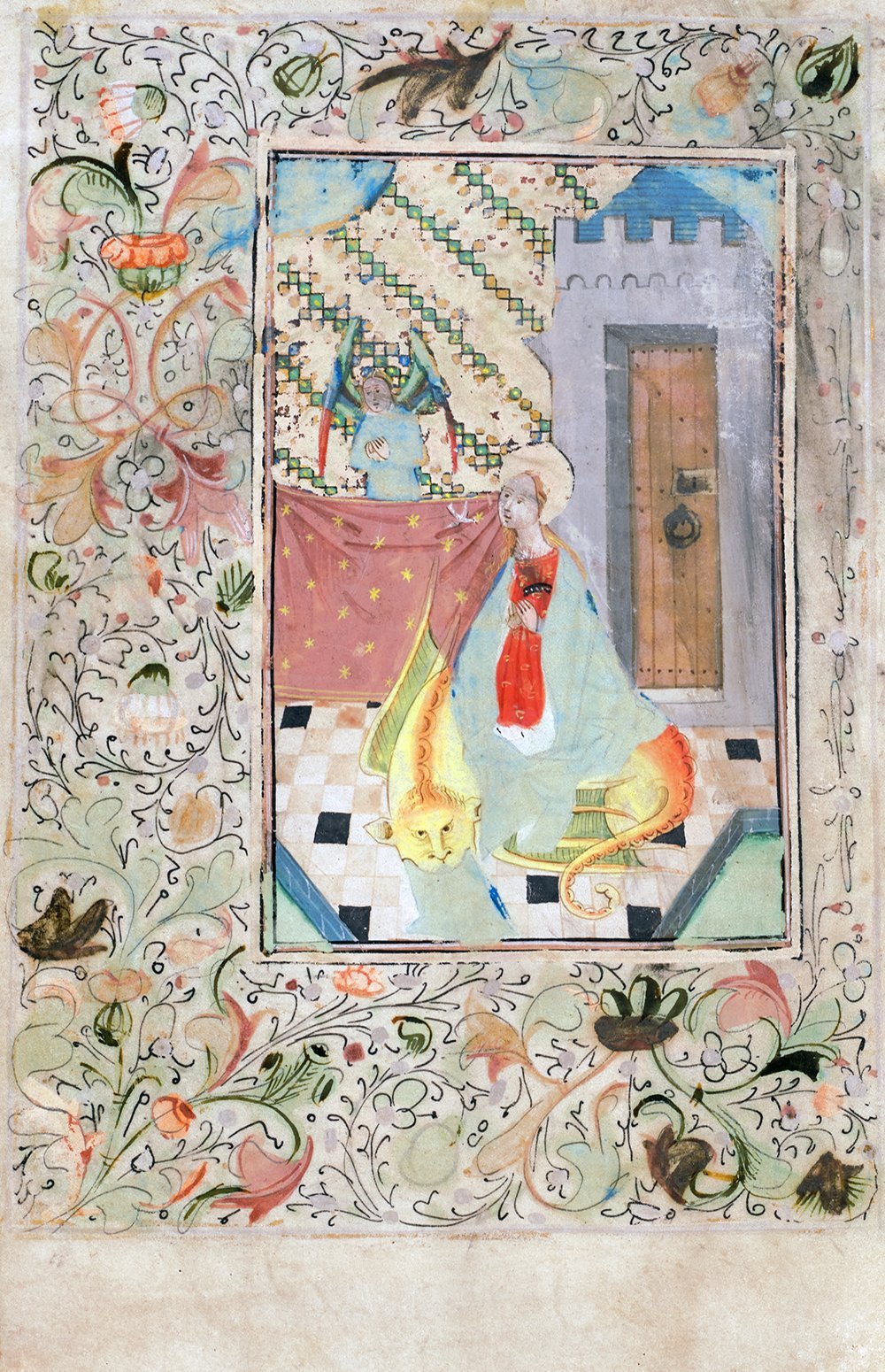 Unknown Book of Hours (Latin), St. Margaret, f.71v, c.1470. Illuminated manuscript on vellum,...