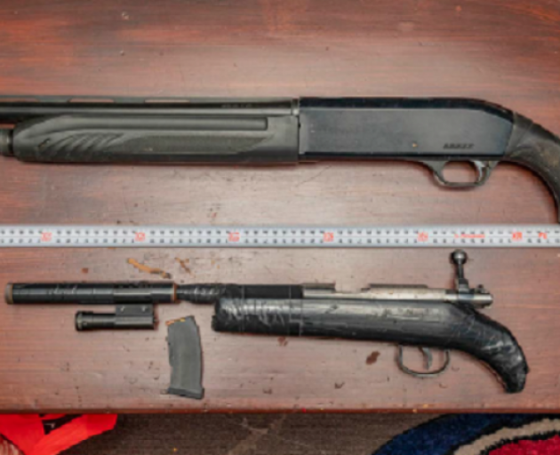 Firearms seized by police at the man's house. Photo: NZ Police