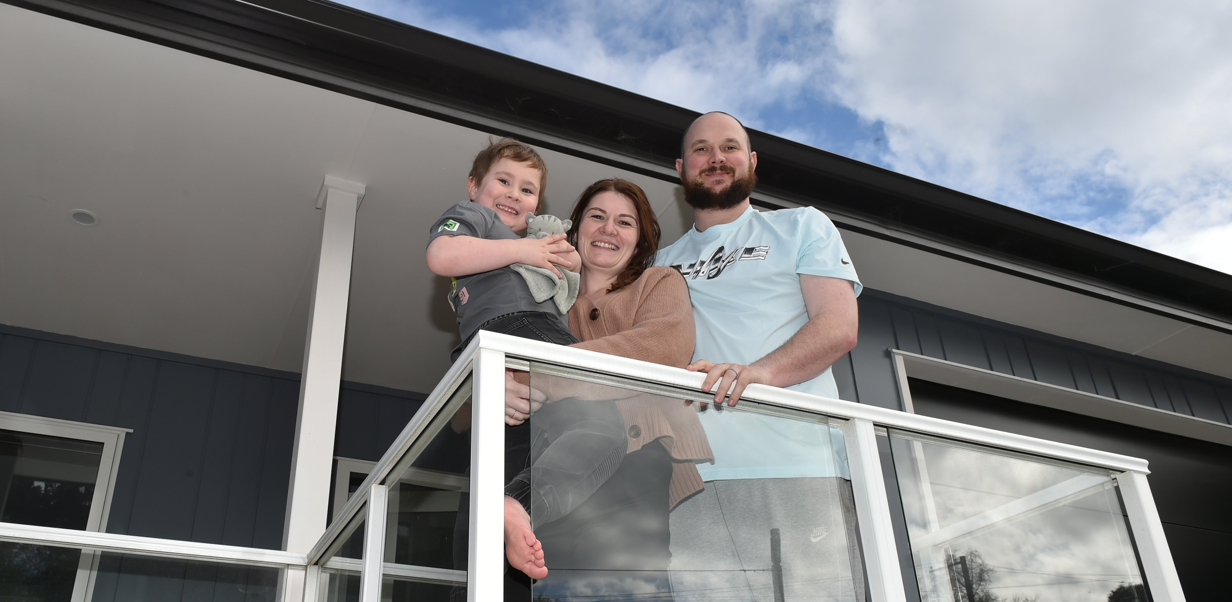 Dunedin family (from left) Henry, Bri and Brayden Soper are settling into their new Abbotsford...