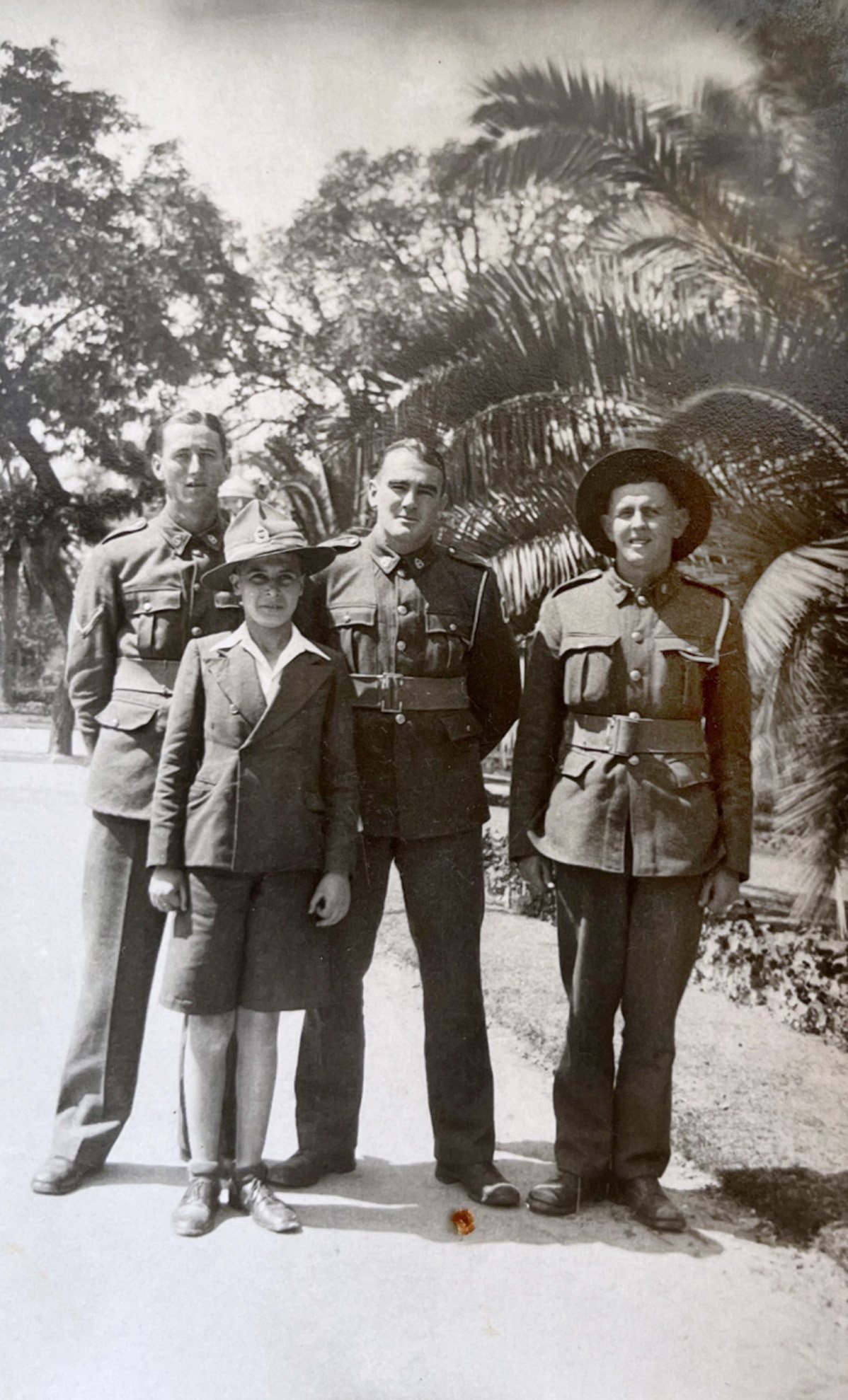Spooner’s grandfather (back left) pictured in Alexandria, Egypt, during World War 2.