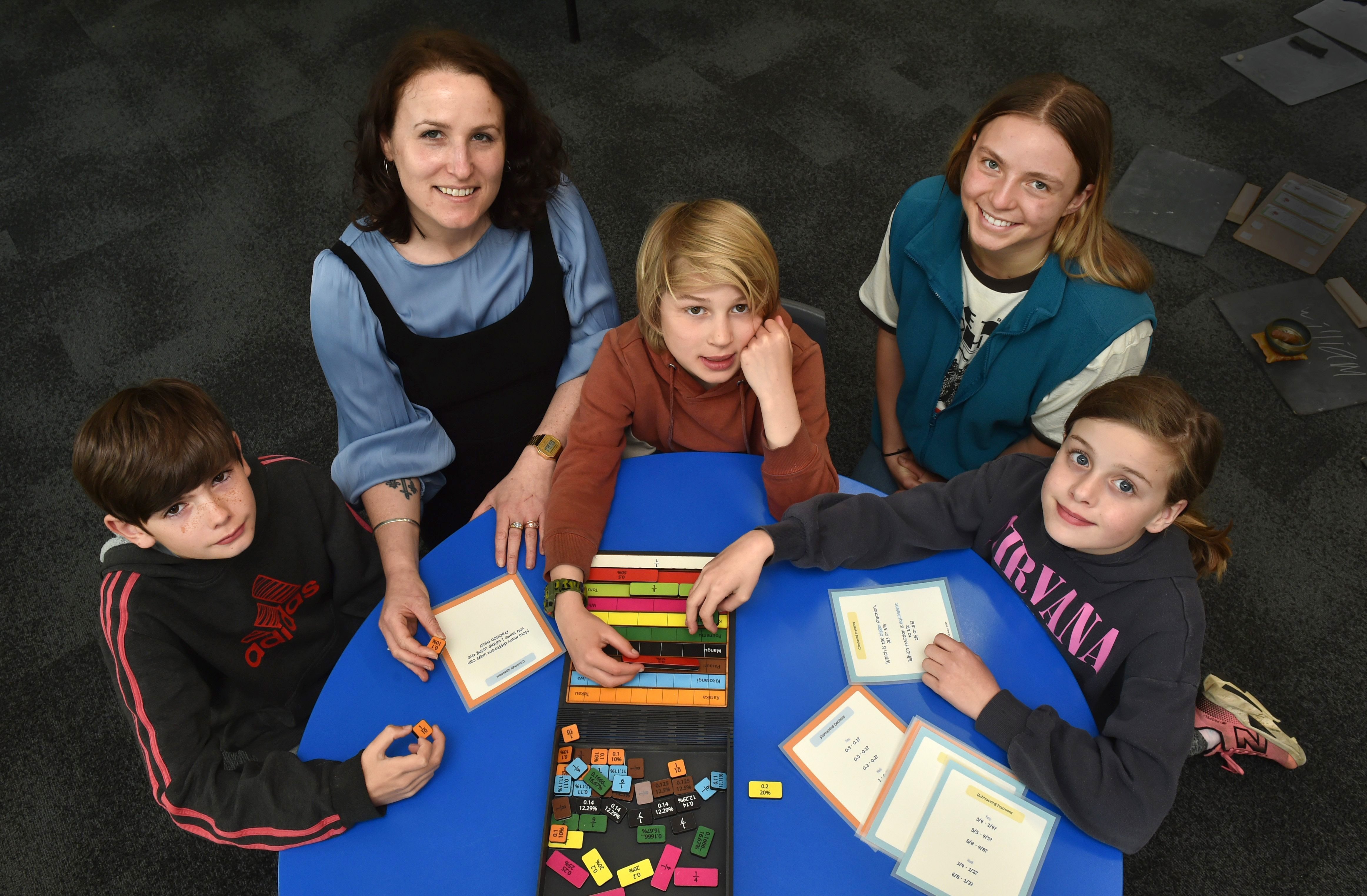St Leonards School pupils (from left) Adam Turner-Dlask, 11, William MacKnight, 9, and Chloe...