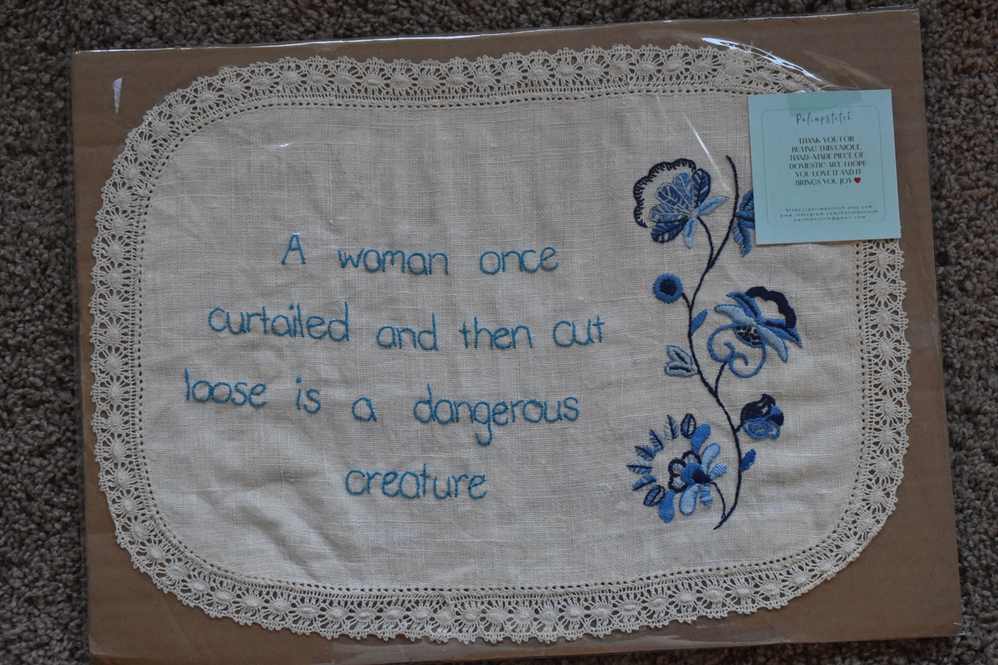 This textile art piece by Columba College teacher Emma-Jane Cook will be among hundreds of art...
